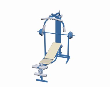 Antrenman için egzersiz ekipmanlı spor salonu