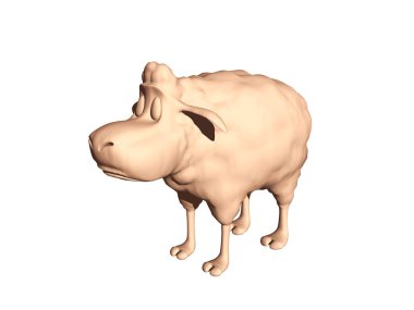 Otlaktaki çizgi film koyunları