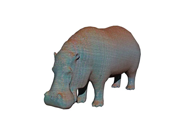 Dikke Huid Overgewicht Nijlpaard Het Land — Stockfoto