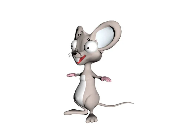 Mysz Kreskówkowa Dużymi Uszami — Zdjęcie stockowe