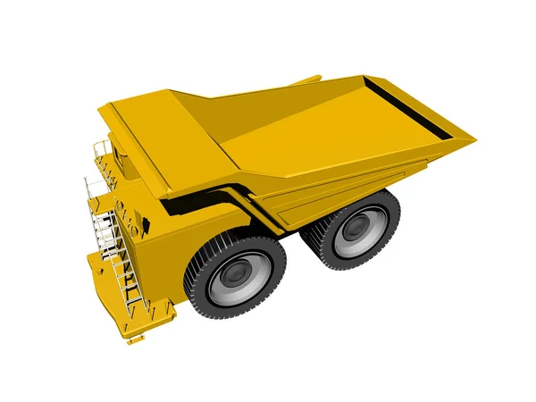Gele Dump Truck Mijnbouw — Stockfoto