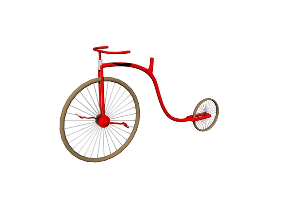 Old Fashioned Red Bicycle — Stock Photo, Image