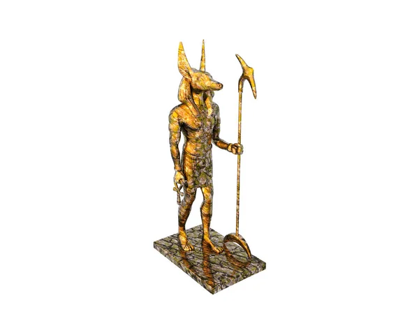 Estatueta Ouro Deus Egípcio Dos Mortos — Fotografia de Stock