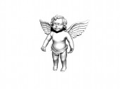 Картина, постер, плакат, фотообои "small plaster angel figure", артикул 368202134