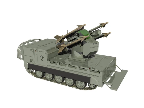 Zware Tank Met Raketwerper — Stockfoto