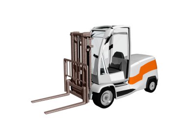Depoda çelik telli forklift.