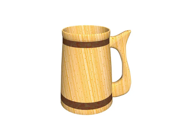 Wooden Beer Mug Handle — Stock Photo, Image