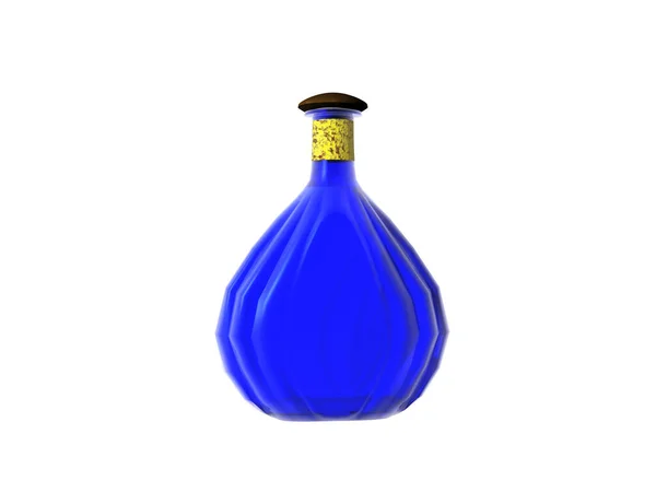 Blaue Flasche Für Parfüm — Stockfoto
