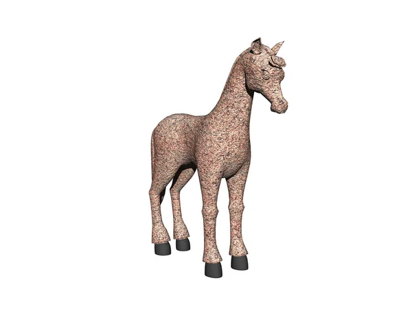 Игрушечные Лошади Кукольного Домика — стоковое фото