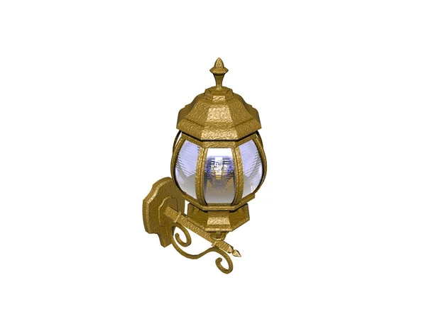 Brass Wall Lamp Glass Bulb — Stock Photo, Image