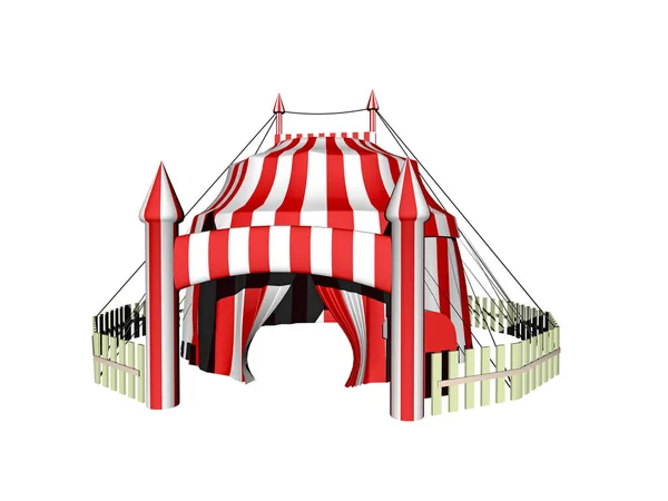 Tenda Circo Listrado Branco Vermelho — Fotografia de Stock