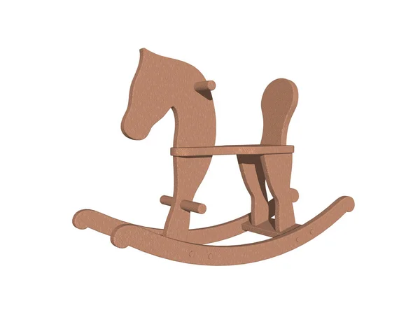 brown wooden rocking horse as a toy