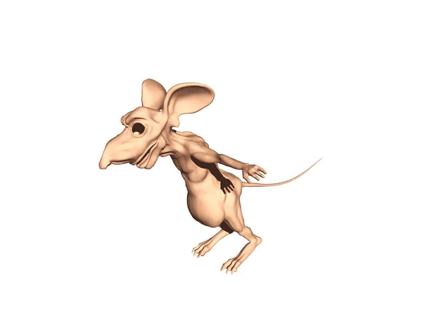 Naked Cartoon Rat Big Ears — Stock Photo, Image