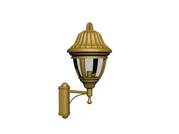 Bronze Garden Lamp Glass Bulb — Stock Photo, Image