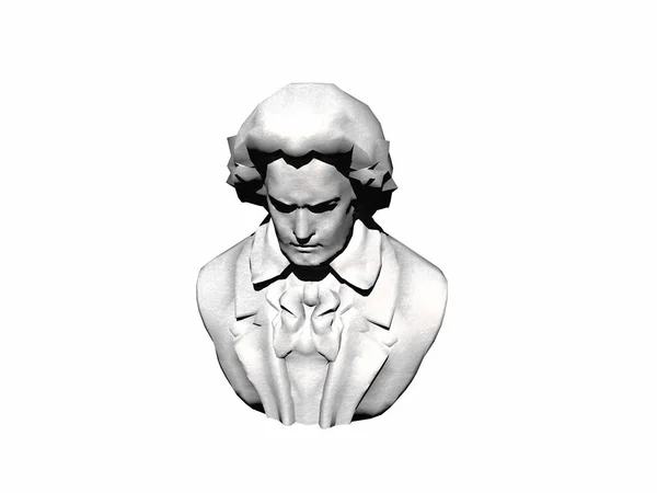 Busto Beethoven Pietra — Foto Stock