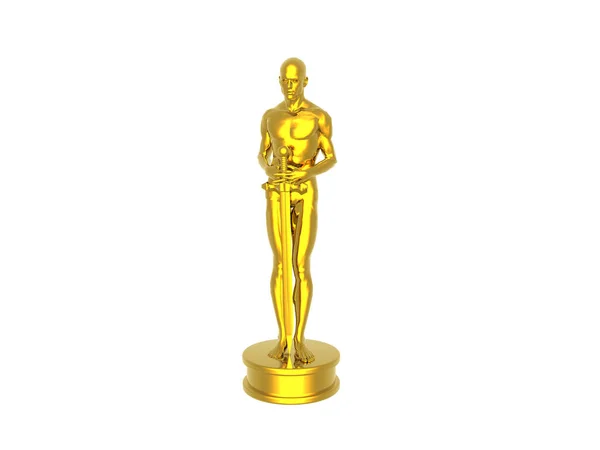 Oscar Als Een Gouden Film Trofee — Stockfoto