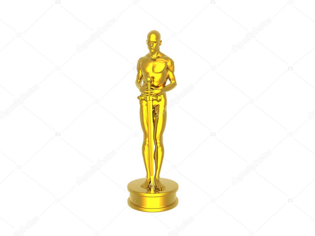 Oscar as a golden film trophy