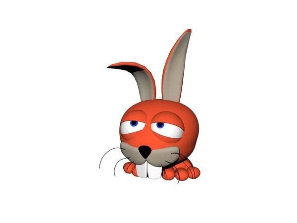 Красный Кролик Длинными Ушами — стоковое фото