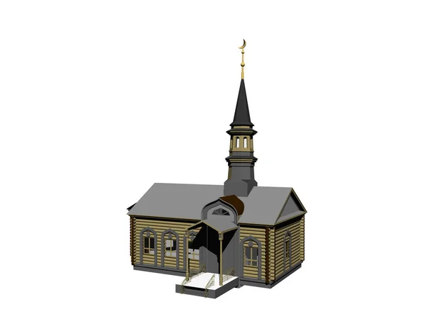 Gamla Kyrkan Med Kyrktorn — Stockfoto