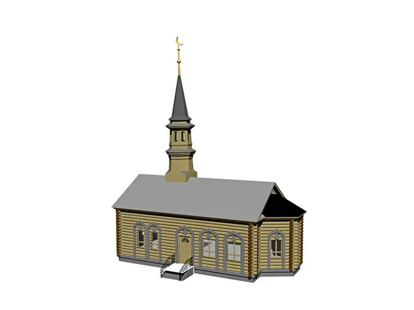 Gamla Kyrkan Med Kyrktorn — Stockfoto