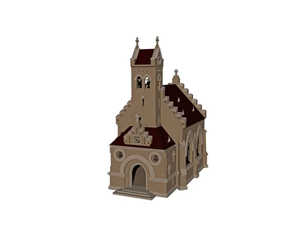 Alte Kirche Mit Kirchturm — Stockfoto