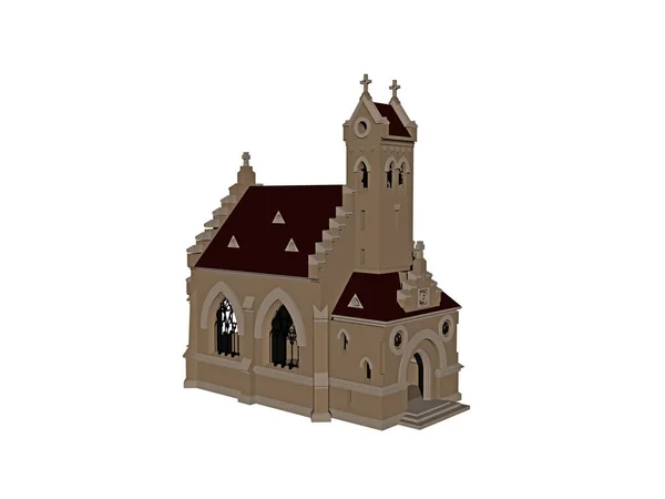 Alte Kirche Mit Kirchturm — Stockfoto