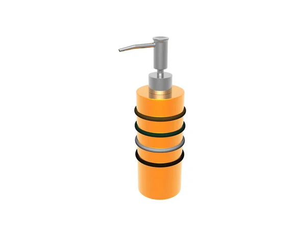 Dispensador Jabón Naranja Baño — Foto de Stock