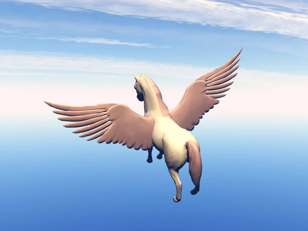 Cavalo Voador Pegasus Céu — Fotografia de Stock