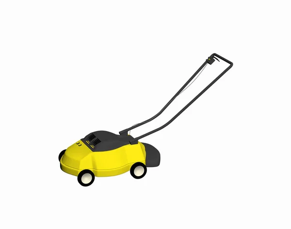 黄色い電気手提げ芝刈り機 — ストック写真