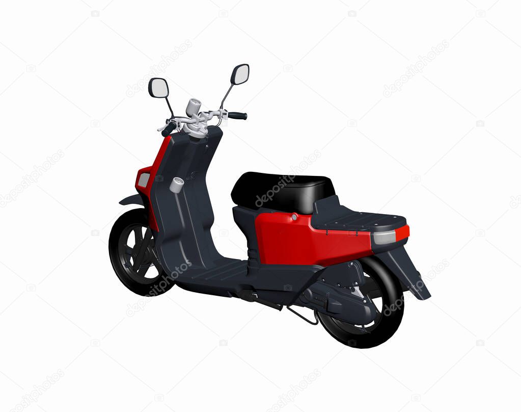 red scooter for getting around