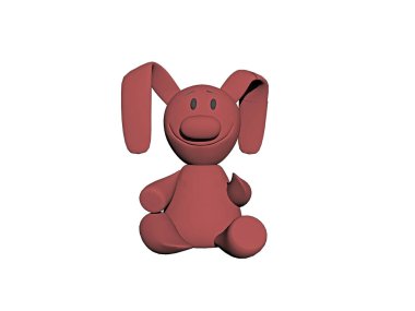 Uzun kulaklı kırmızı tavşan