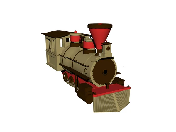 Velha Locomotiva Vapor Aço — Fotografia de Stock