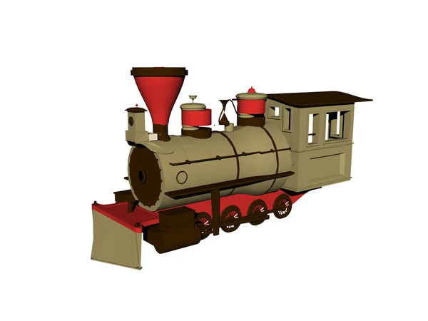 Alte Dampflokomotive Aus Stahl — Stockfoto