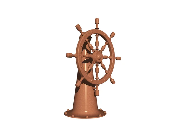 Nautical Steering Wheel Ship — Stock Photo, Image