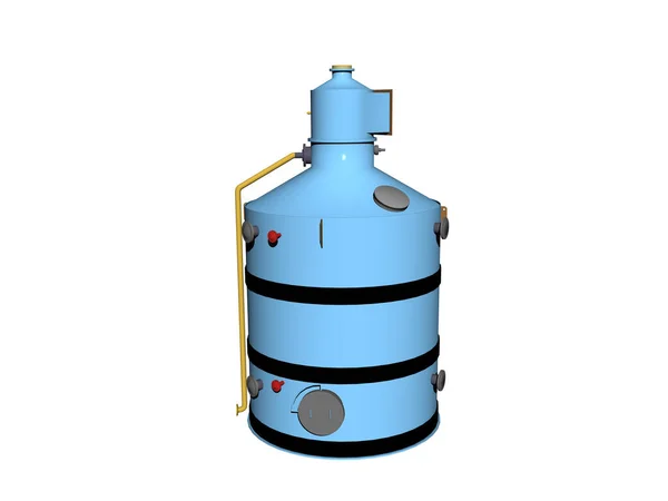 Tubo Blu Dewar Gas Liquidi Laboratorio — Foto Stock