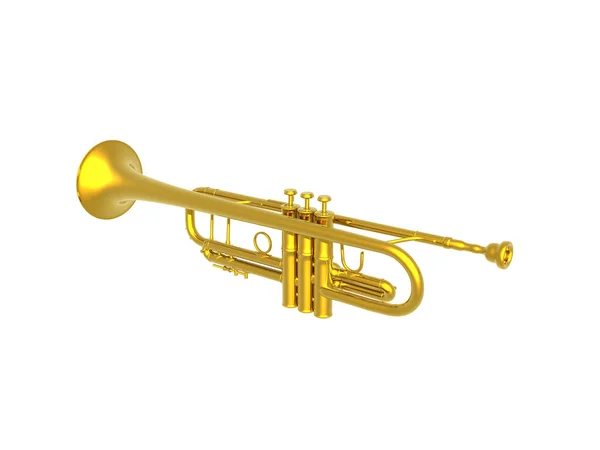 Золотая Труба Создания Музыки — стоковое фото