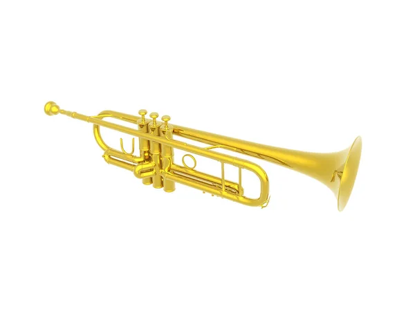 Golden Trumpet Make Music — Stock Photo, Image