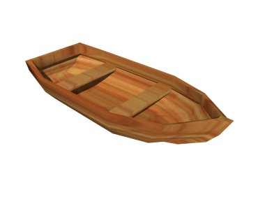 Eski kayık suda yüzer