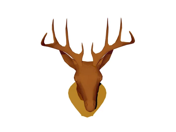 Deer Antlers Wall — Stock Photo, Image
