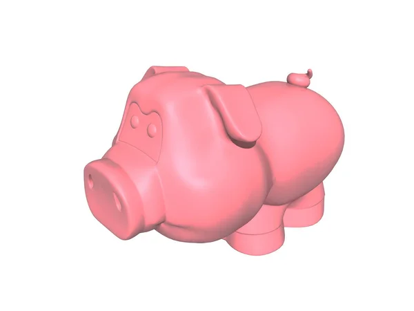 Pink Pig Sniffs — Stock Photo, Image