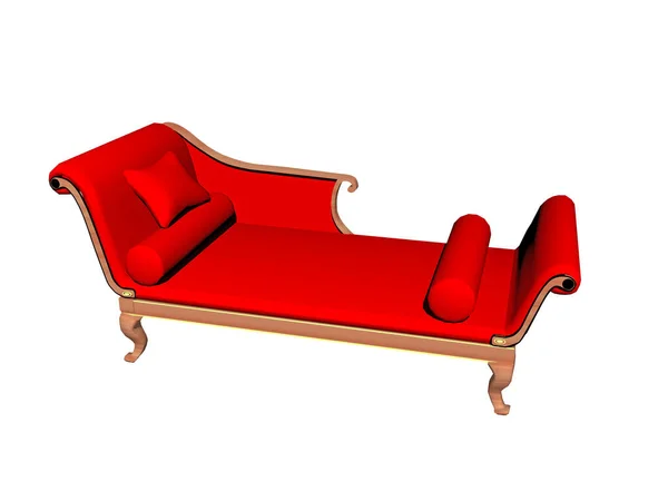 Red Antique Sofa Upholstery — Stock Photo, Image