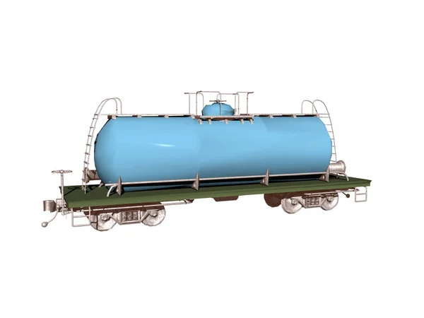 Blue Railroad Tank Wagon — Stock Photo, Image