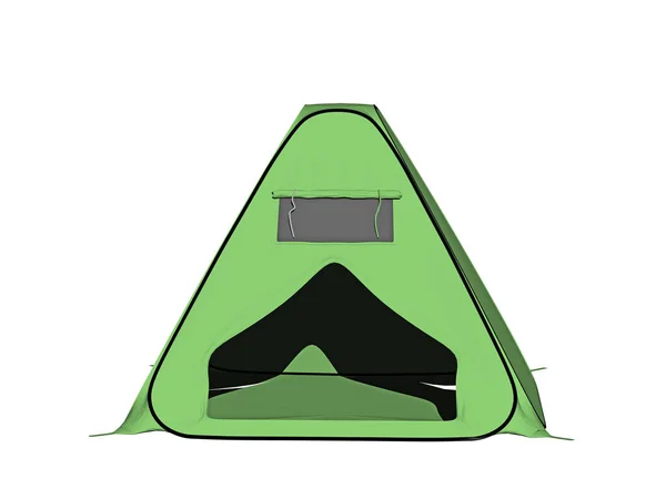 Небольшая Зеленая Палатка Кемпинга — стоковое фото
