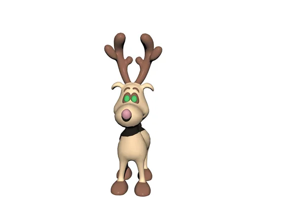 Funny Cartoon Reindeer Horns — Stock Photo, Image