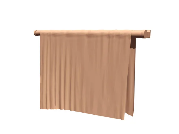 Towel Rack Brown Bath Towel — Stock Photo, Image