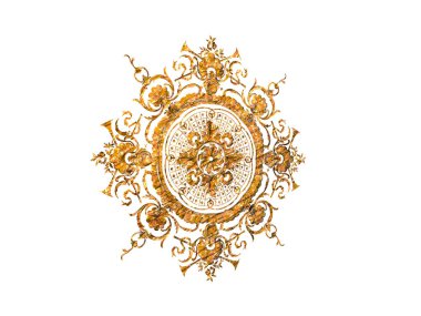 Altın tel bir dekor olarak örülmüş.