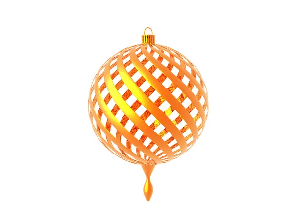 Golden Ball Ornament Christmas Tree — Stock Photo, Image