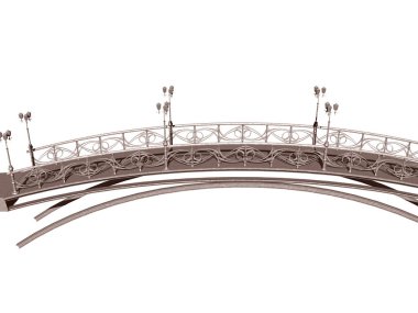 Suyun üzerinde uzun kemer köprü