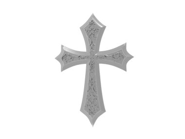 Hıristiyan haçı değerli metalden yapılmış güzel kovalamacalar.