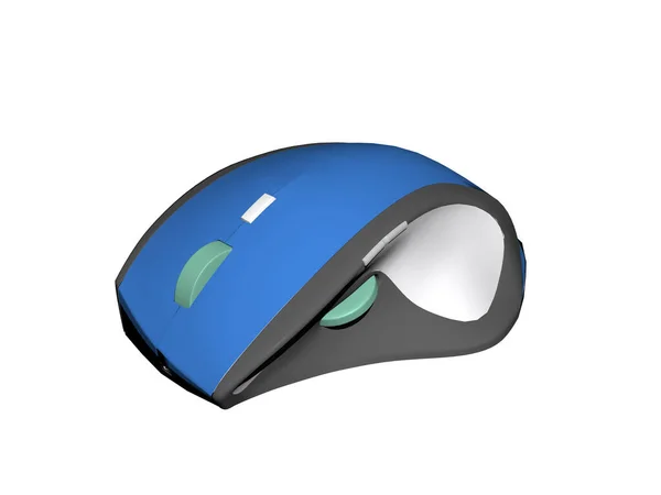 Nowoczesny Niebieski Komputer Myszy — Zdjęcie stockowe